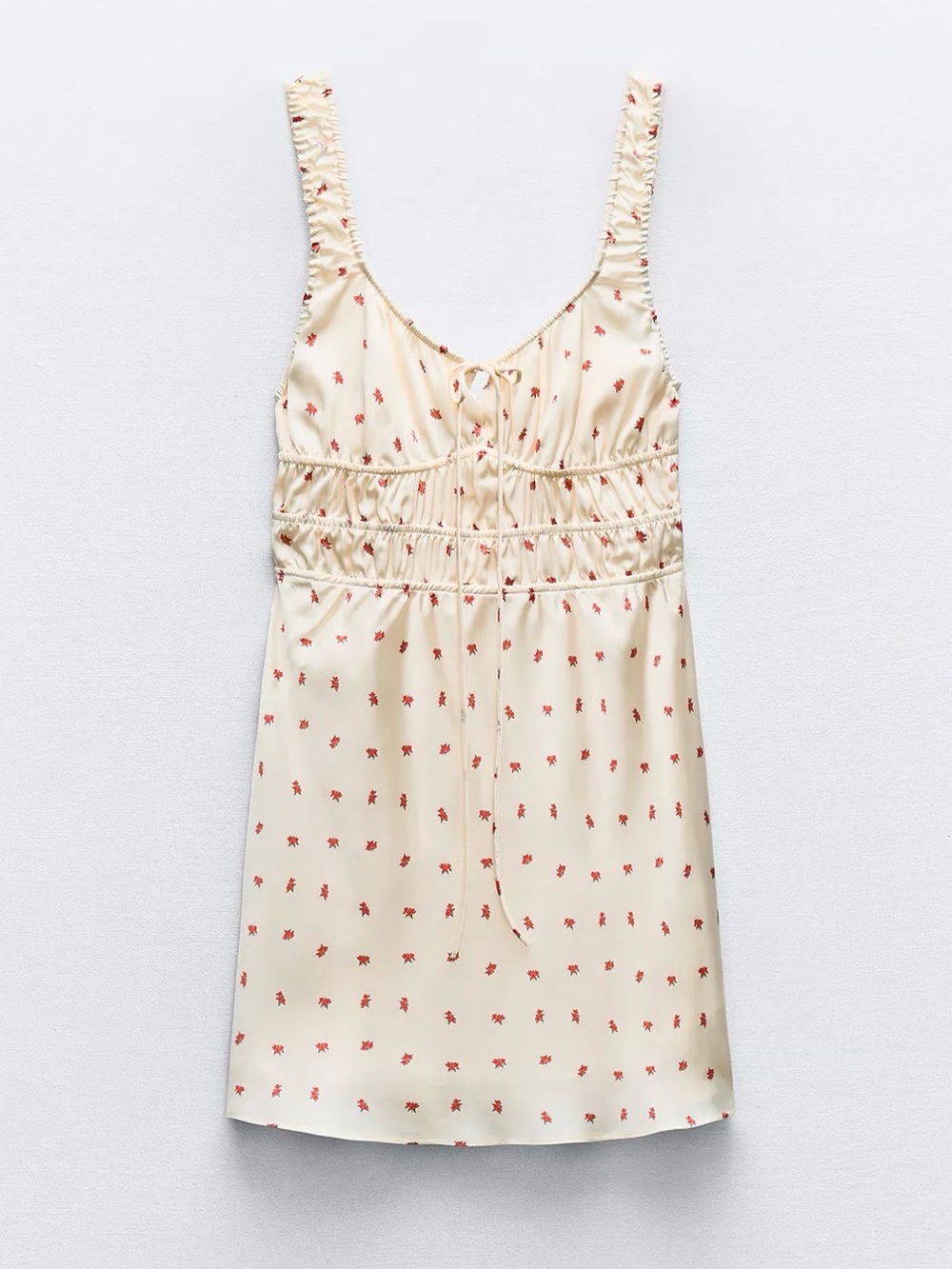 NWT Zara Floral Satin Dress